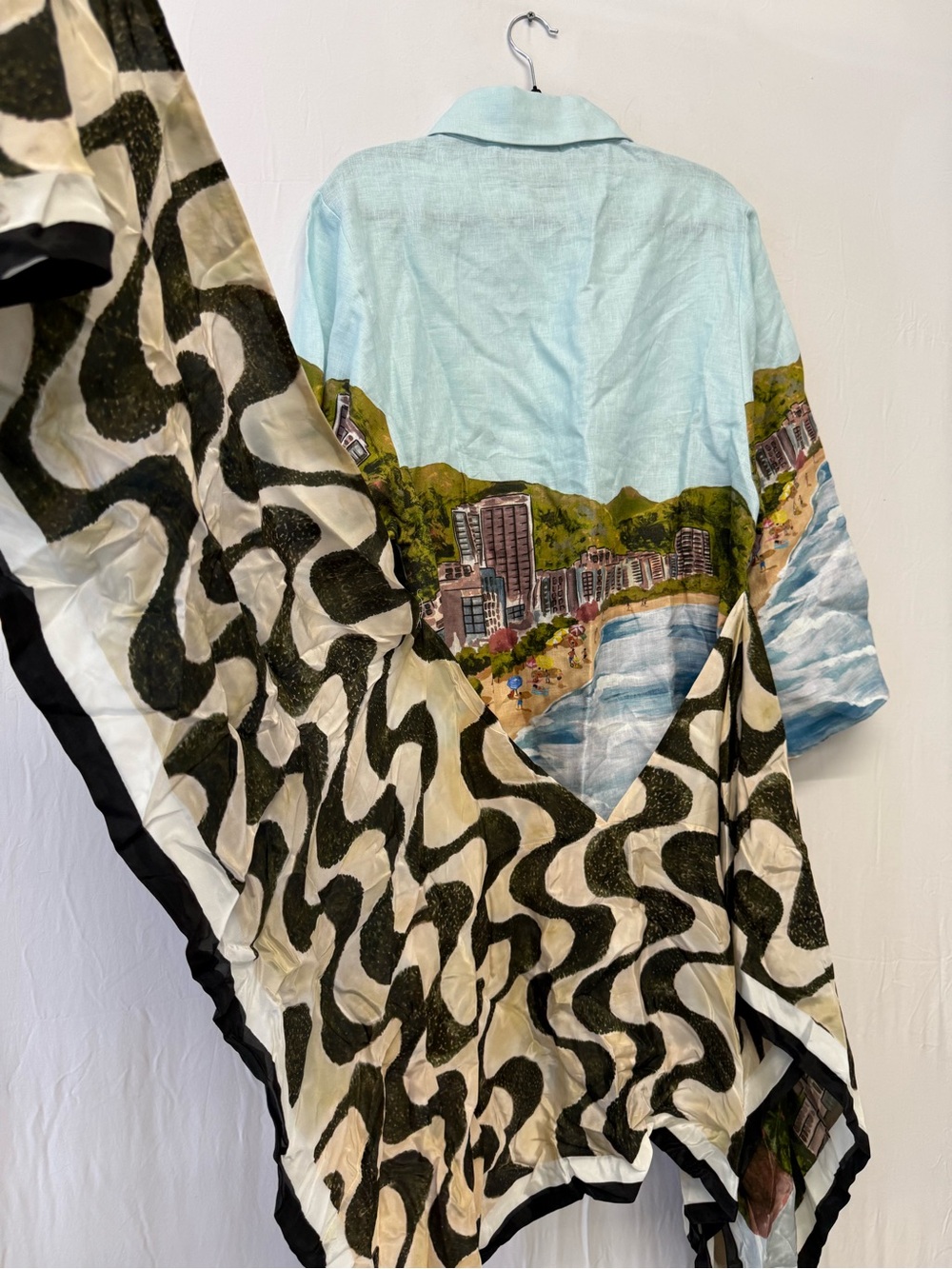 FARM RIO Women's Multicolor Copacabana Beach Long Sleeve Kimono Size L - Picture 12 of 15